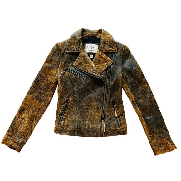 Vintage Wilson’s Distressed Brown Leather Jacket Size XS - Picture 8 of 10